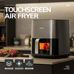 MIUI 5L Heißluftfritteuse: Touch-Steuerung, Familiengröße, Kochen ohne Öl